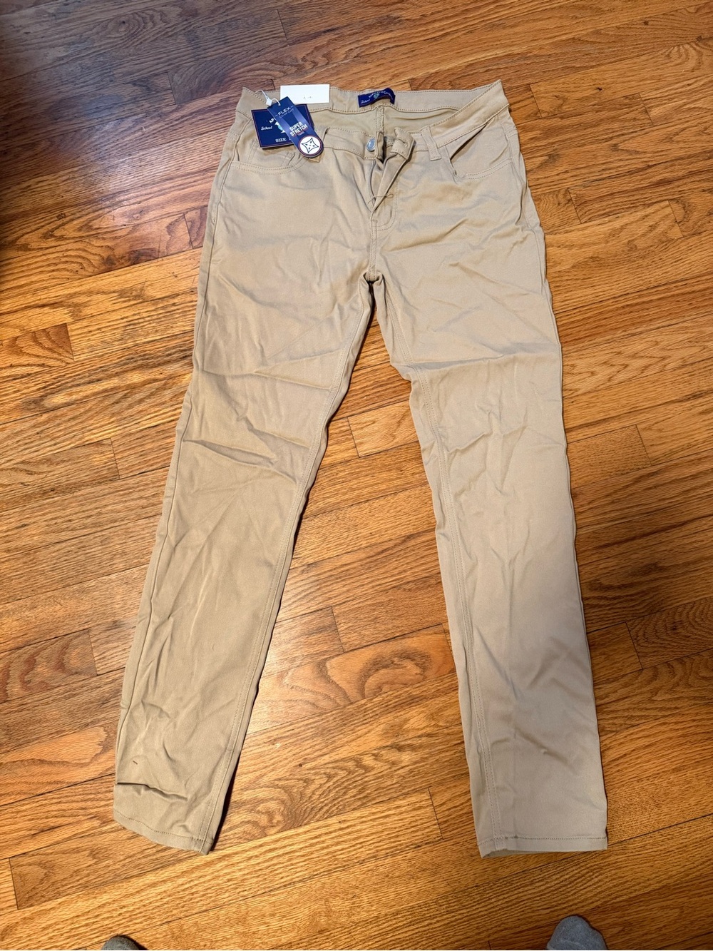Women’s Straight-Leg Pants in Khaki — Lightweight Chino Style